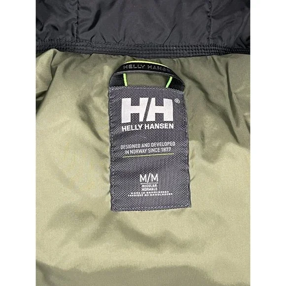 Helly Hansen W sz Med Jacket Green HellyTech Primaloft Waterproof Parka W Hood - Picture 9 of 12